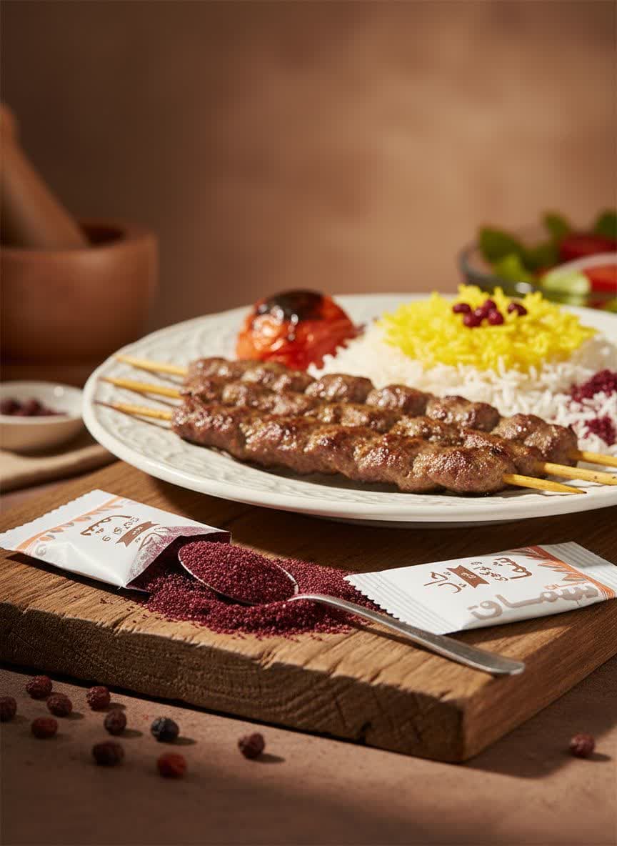 ساشه سماق قهوه ای اعلا تک نفره (چاپ اختصاصی)یک کیلوگرم — تصویر ۴