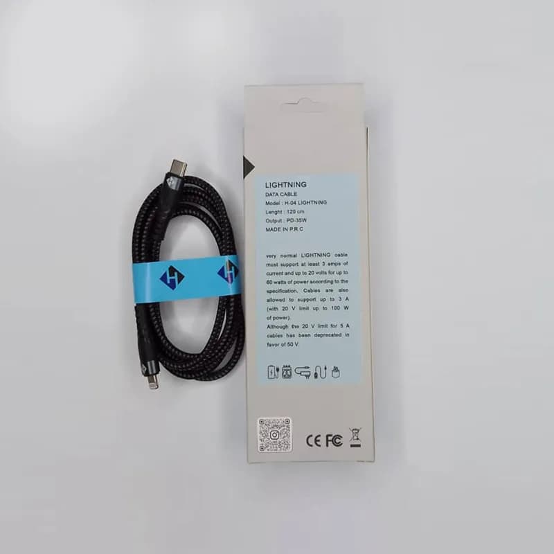 کابل فست شارژ 5 آمپر Lightning مدل H-04 برند Hermit — تصویر ۲