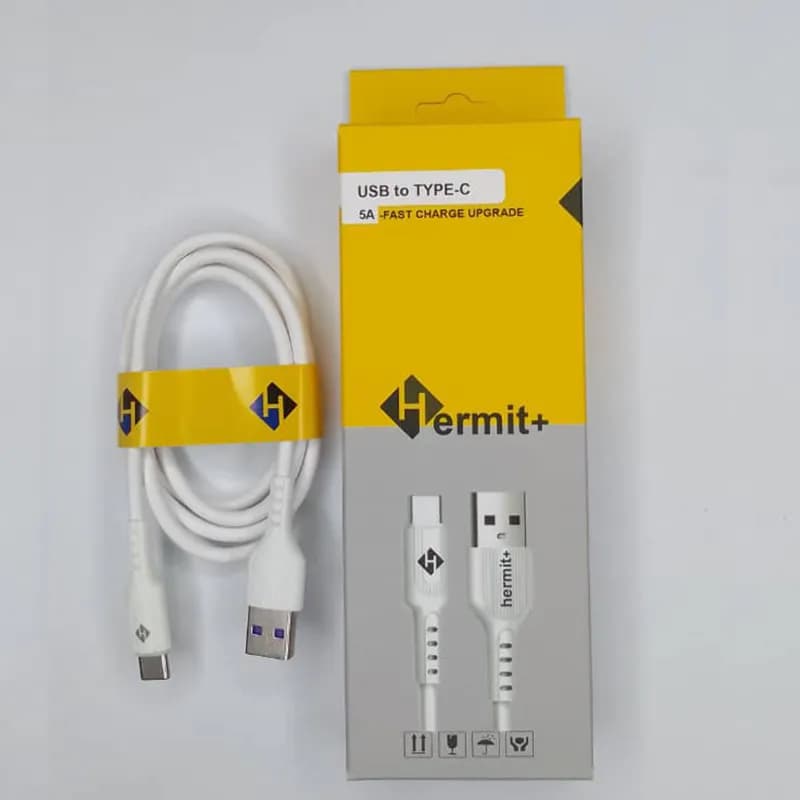 کابل فست شارژ 5 آمپر USB To Type-c مدل H-09 برند Hermit