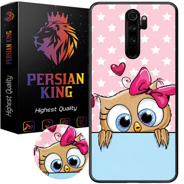 کاور پرشین کینگ مدل joghd مناسب گوشی شیائومی Redmi Note 8 Pro به همراه پایه نگهدارنده