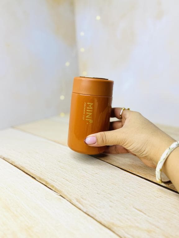 مینی فلاسک استیل درب پیچی طلایی MINI بند کشویی کد 3394 — تصویر ۸