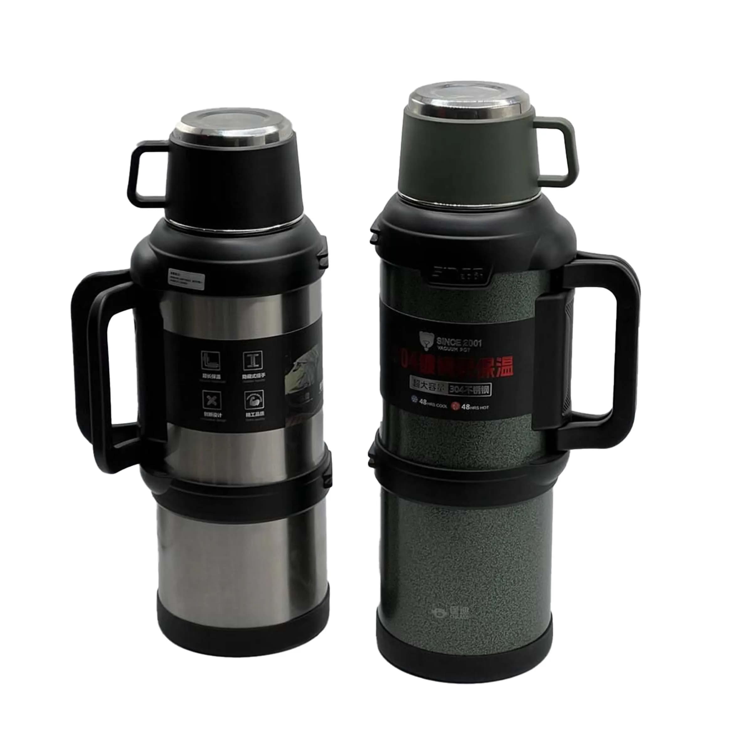 فلاسک کوهنوردی و کمپینگ ۳.۶ لیتری مدل Vacuum Pot – استیل ۳۰۴ دوجداره (قدرت نگهداری ۴۸ ساعته)
