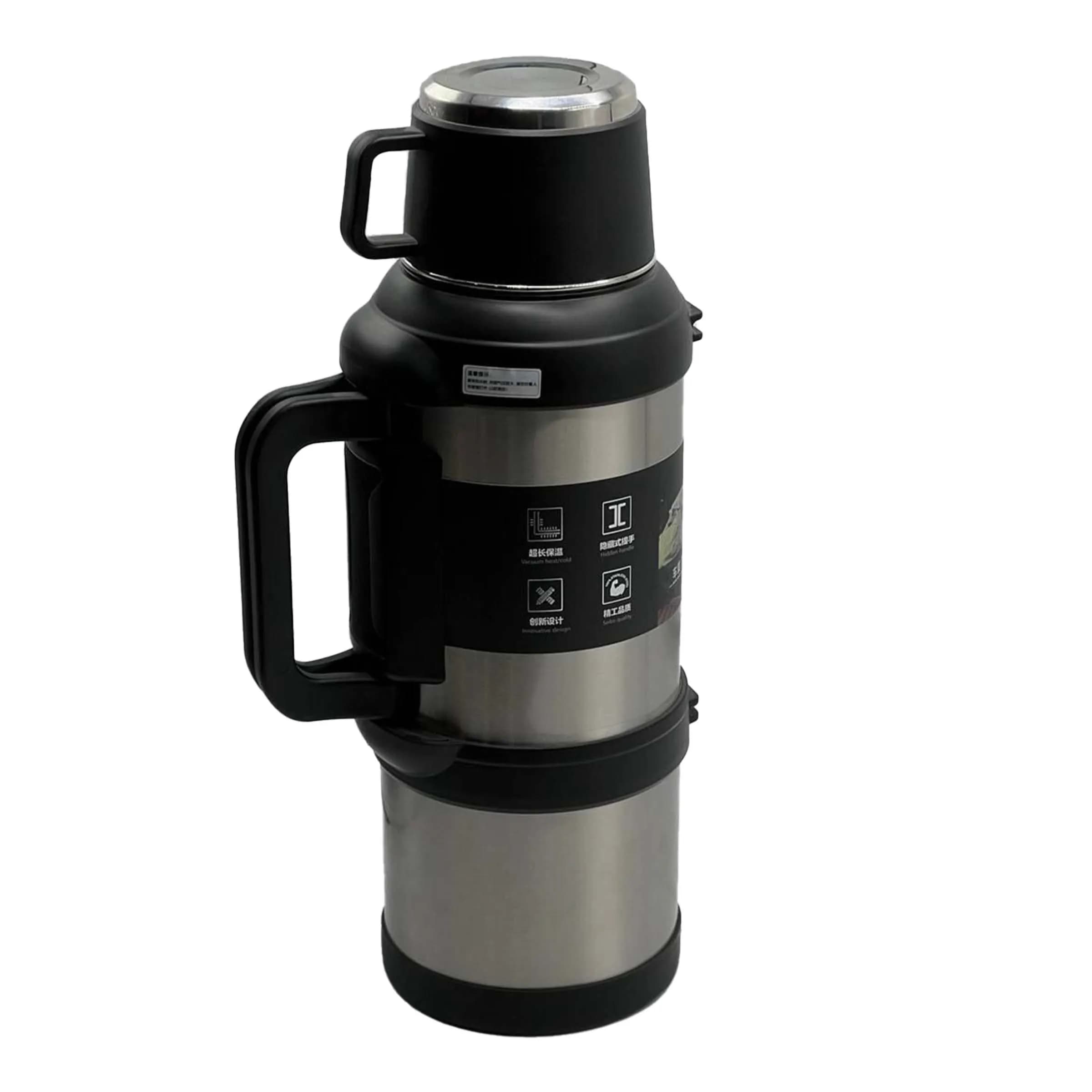 فلاسک کوهنوردی و کمپینگ ۳.۶ لیتری مدل Vacuum Pot – استیل ۳۰۴ دوجداره (قدرت نگهداری ۴۸ ساعته) — تصویر ۳