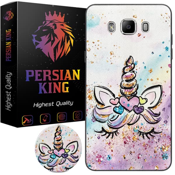 کاور پرشین کینگ مدل GHA21 مناسب گوشی سامسونگ Galaxy J7 2016 به همراه پایه نگهدارنده