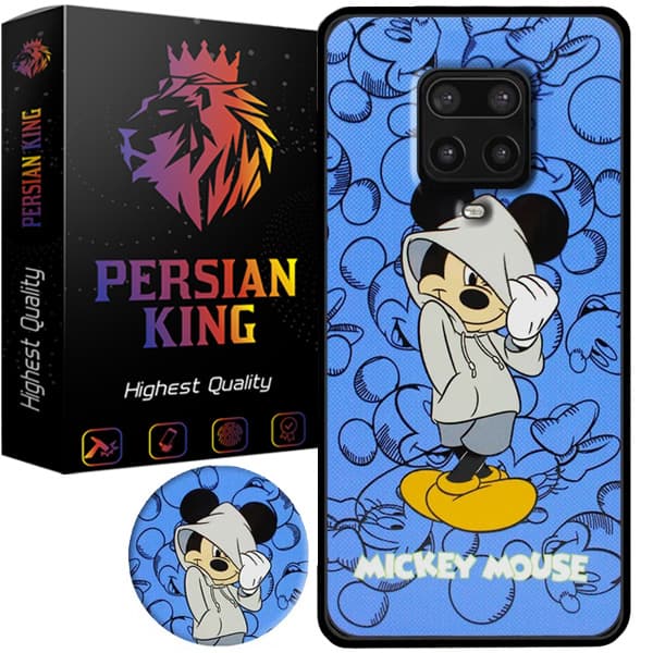 کاور پرشین کینگ مدل MIKI 21 مناسب گوشی شیائومی Redmi Note 9S / Note 9 Pro / Note 9 Pro Max به همراه پایه نگهدارنده