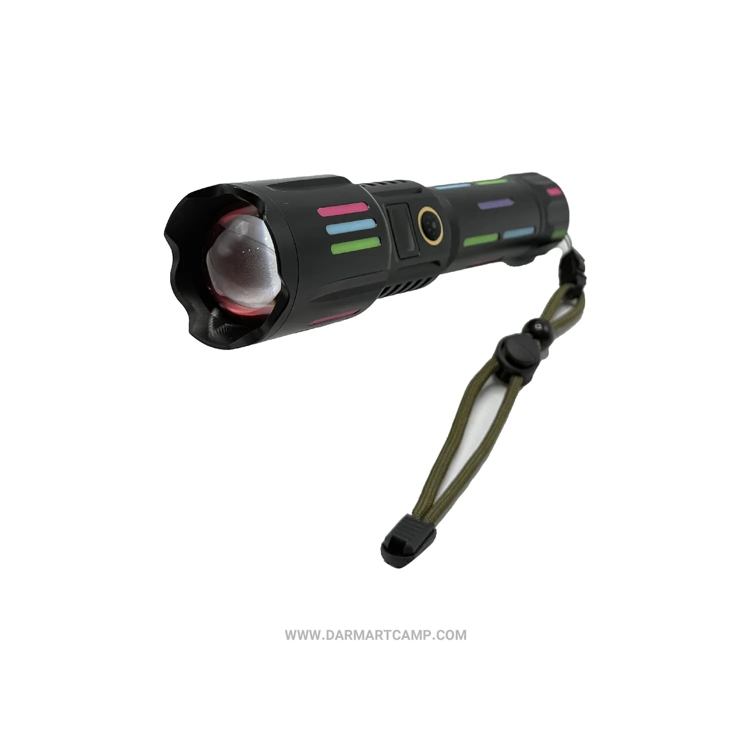 چراغقوه آلومینیومی شارژی Andowl مدل L550 (باتری 26650، نمایشگر دیجیتال، زومدار) — تصویر ۴