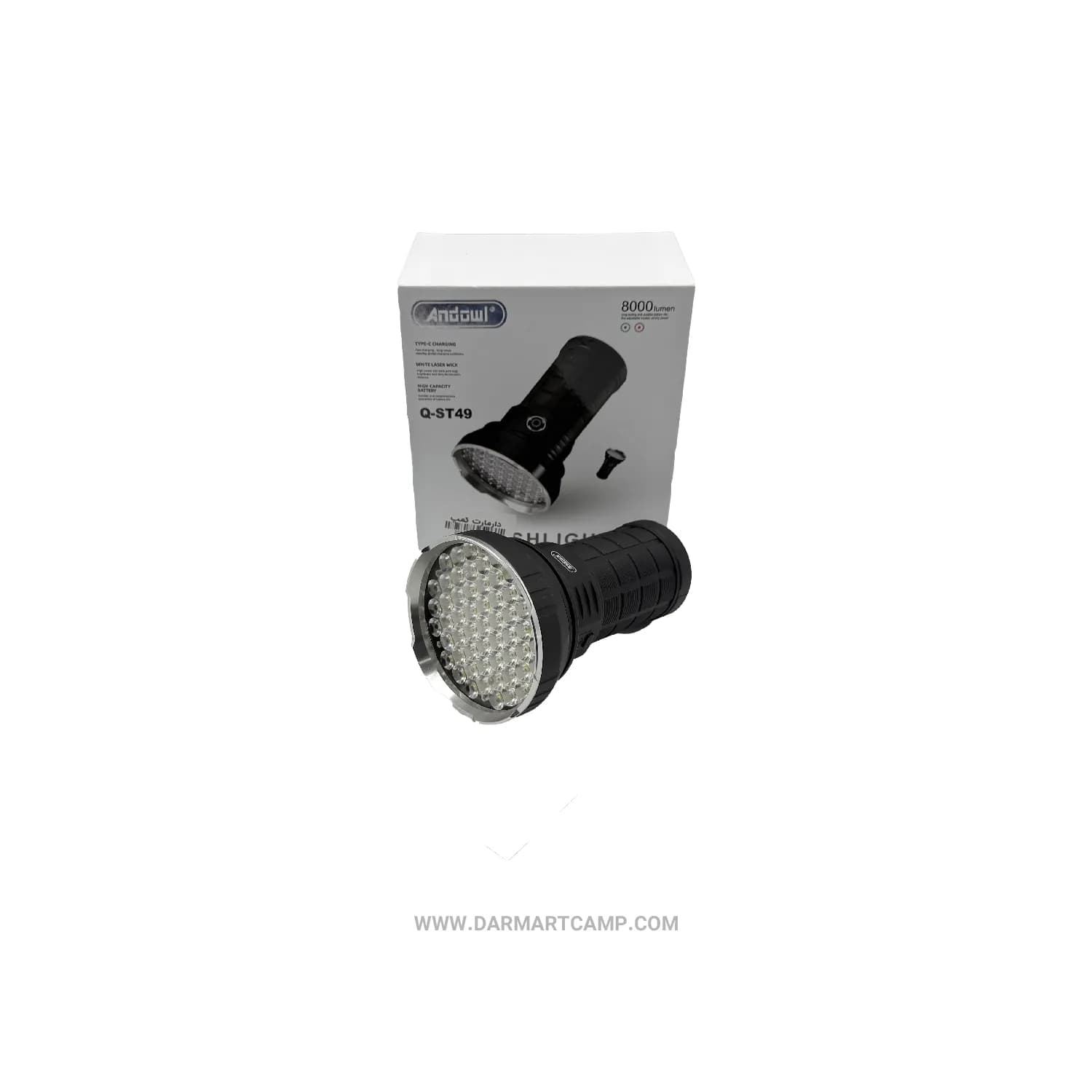 چراغ‌قوه پرقدرت Andowl Q-ST49 – 8000 لومن — تصویر ۵