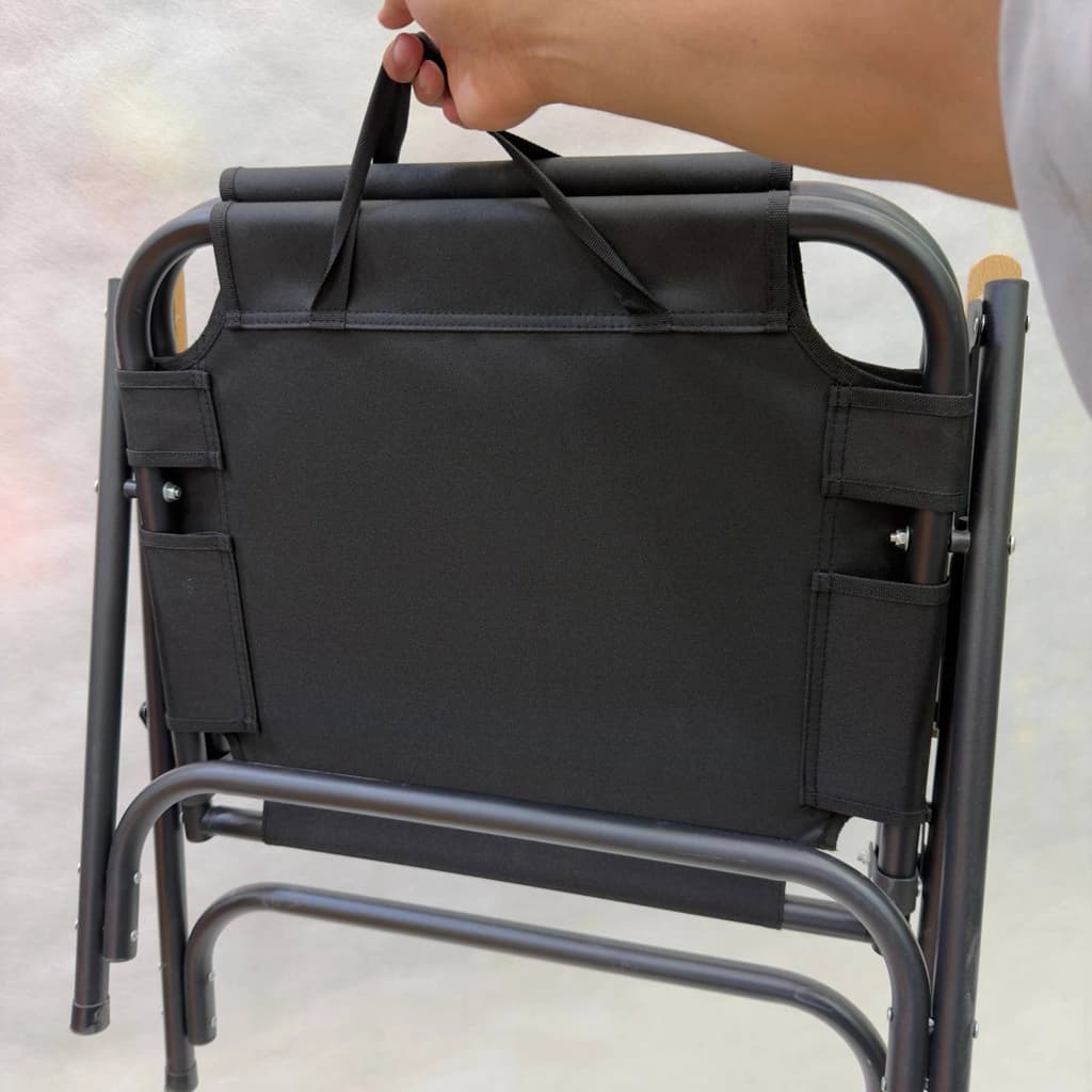 صندلی کمپینگ تاشو چوبی مونته آدلمو مدل کرمیت (Kermit Chair) با دسته‌های راش، نشیمن پهن و طراحی کلاسیک — تصویر ۶