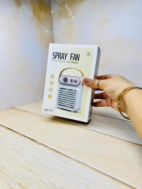 پنکه رومیزی مه پاش دار مدل Retro Style Pattern Cool Air کد 3254 — تصویر ۲