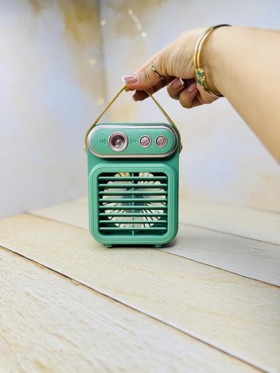 پنکه رومیزی مه پاش دار مدل Retro Style Pattern Cool Air کد 3254