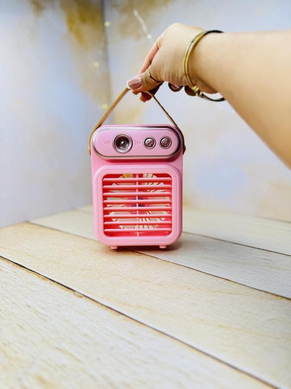 پنکه رومیزی مه پاش دار مدل Retro Style Pattern Cool Air کد 3254 — تصویر ۳