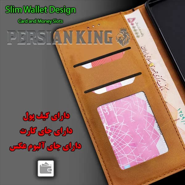کیف کلاسوری پرشین کینگ مدل MGC21 مناسب برای گوشی موبایل شیائومی Redmi A5 — تصویر ۷
