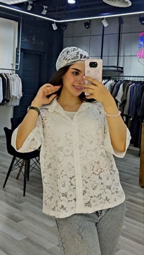 شومیز پیراهنی گیپور پریشاد — تصویر ۴