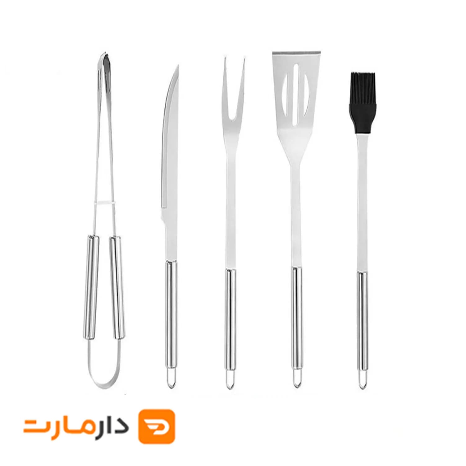 ست انبر و کفگیر باربیکیو مدل هارد بوکس — تصویر ۳