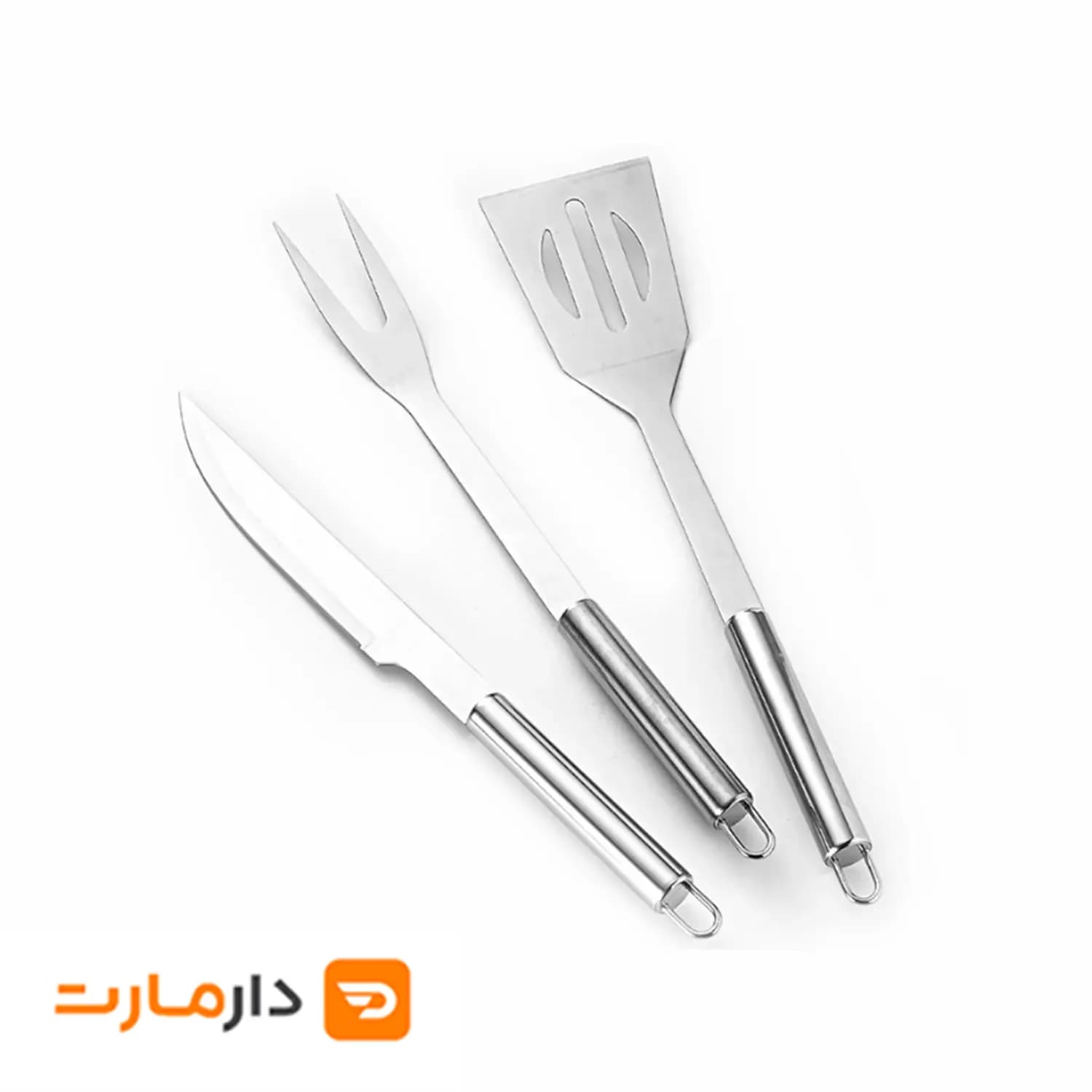 ست انبر و کفگیر باربیکیو مدل هارد بوکس — تصویر ۲