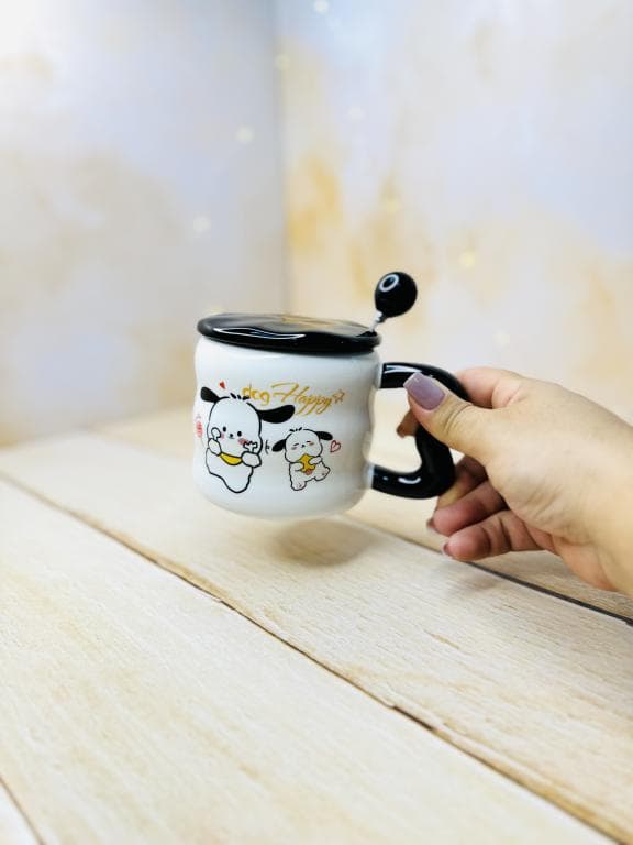ماگ فانتزی دسته قلبی سگ شاد HAPPY DOG کد 3155 — تصویر ۲