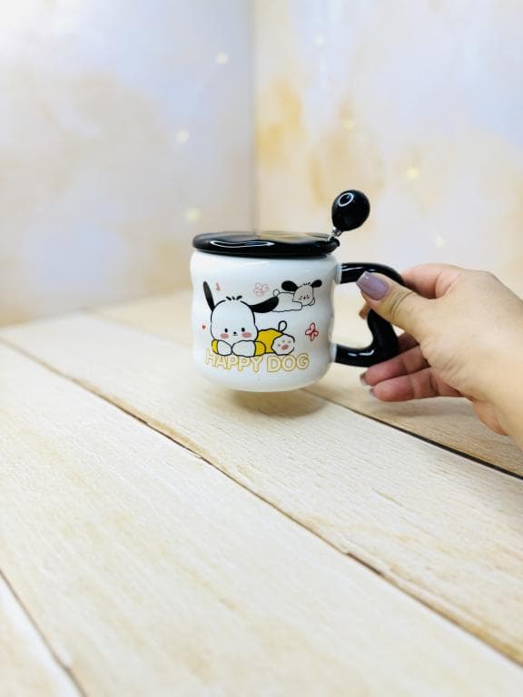ماگ فانتزی دسته قلبی سگ شاد HAPPY DOG کد 3155 — تصویر ۴