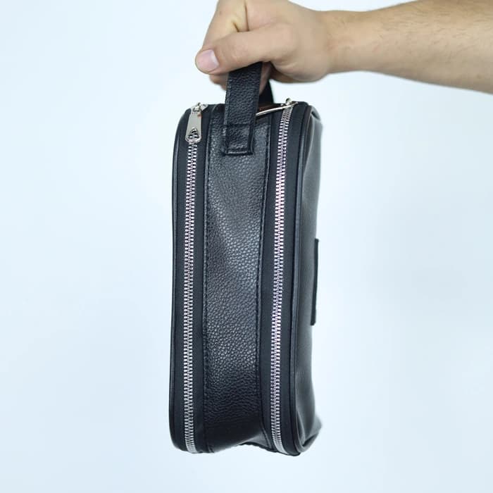 کیف شوز بگ دستی مردانه کلاسیک 2 زیپ — تصویر ۲