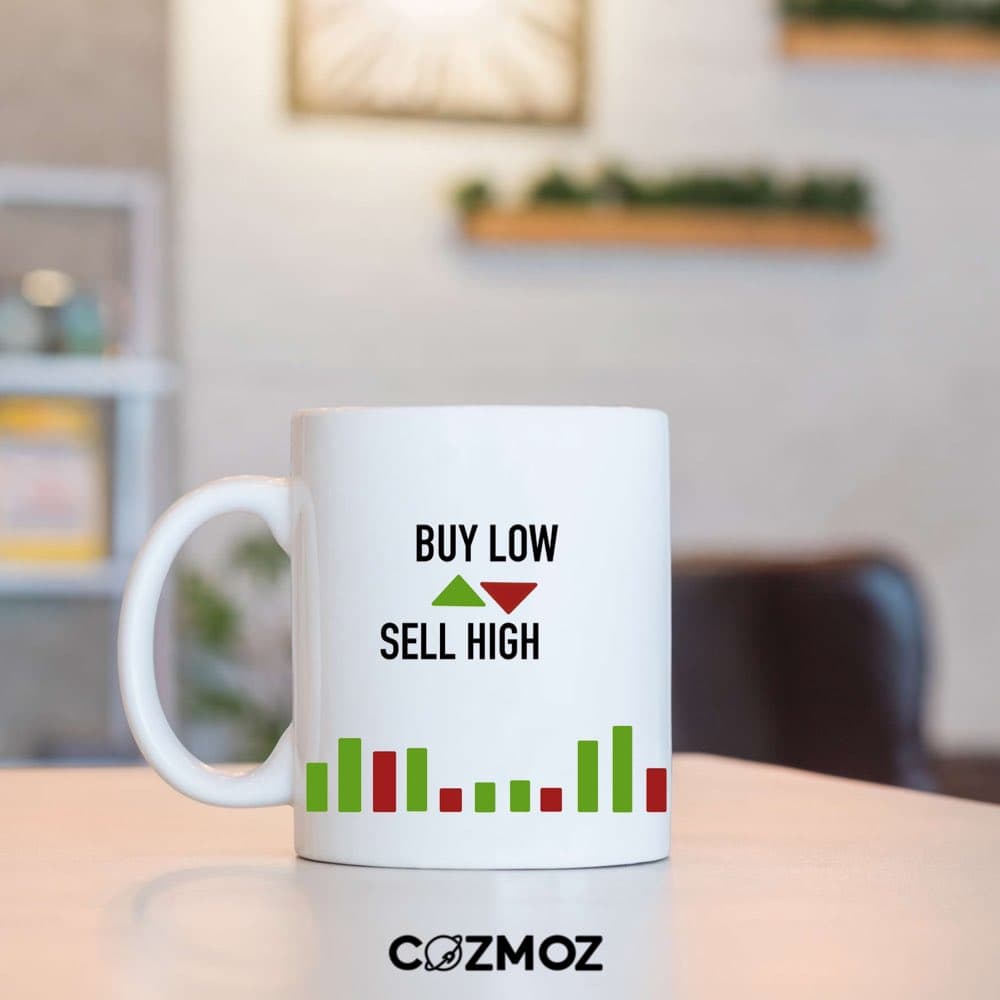 ماگ ترید طرح buy low sell high کد 02 — تصویر ۲
