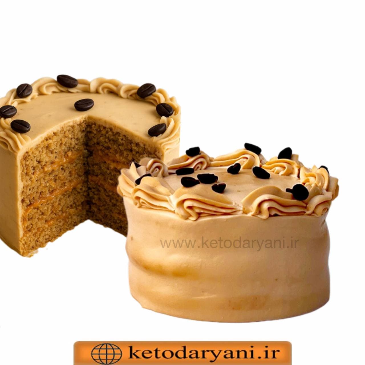 کیک تولد نسکافه ای کتوژنیک — تصویر ۳