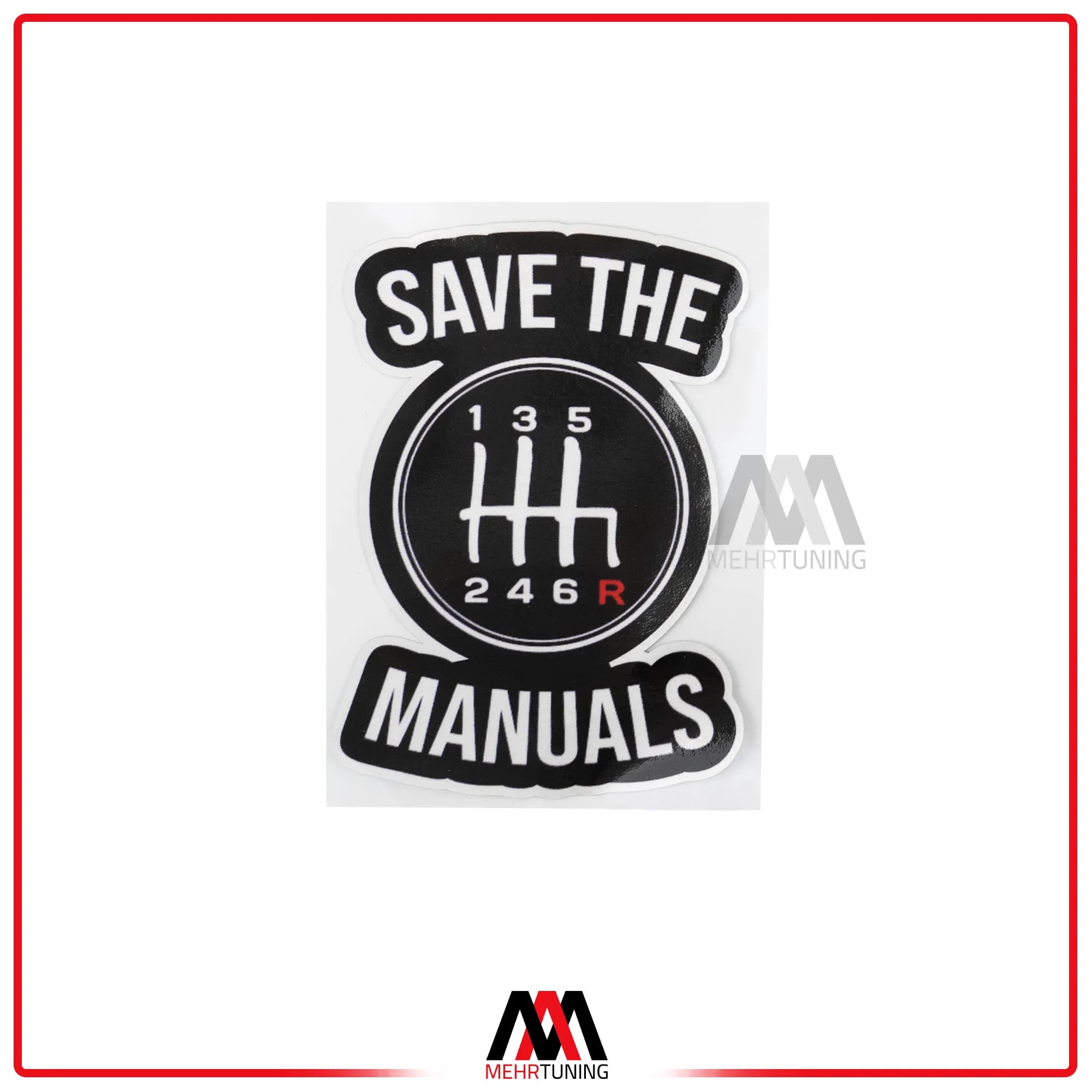 استیکر ماشین طرح SAVE THE MANUALS