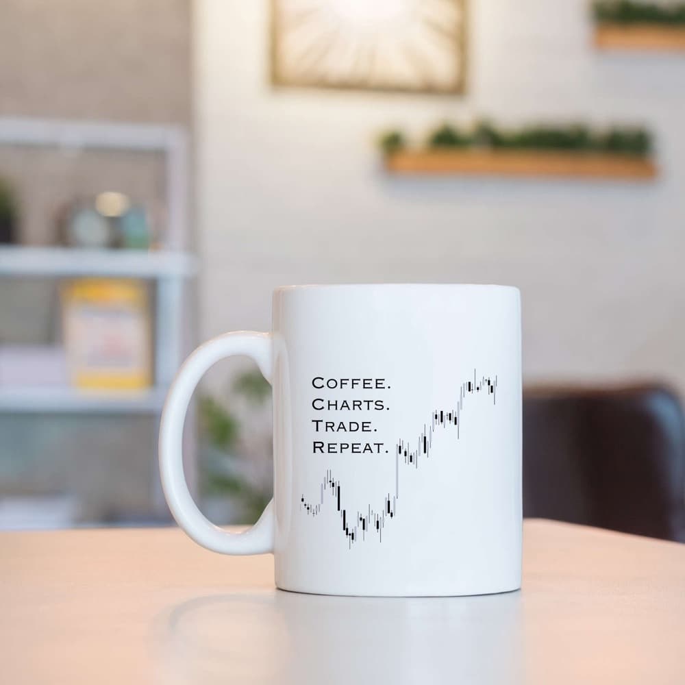 ماگ تریدر طرح coffee chart trade repeat — تصویر ۲