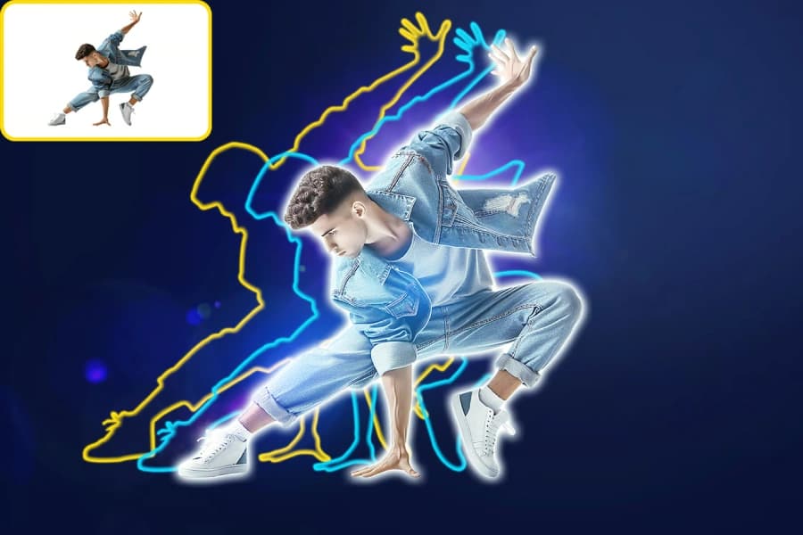 افکت عکس فتوشاپ نئونی کد RXKL68Y — تصویر ۲