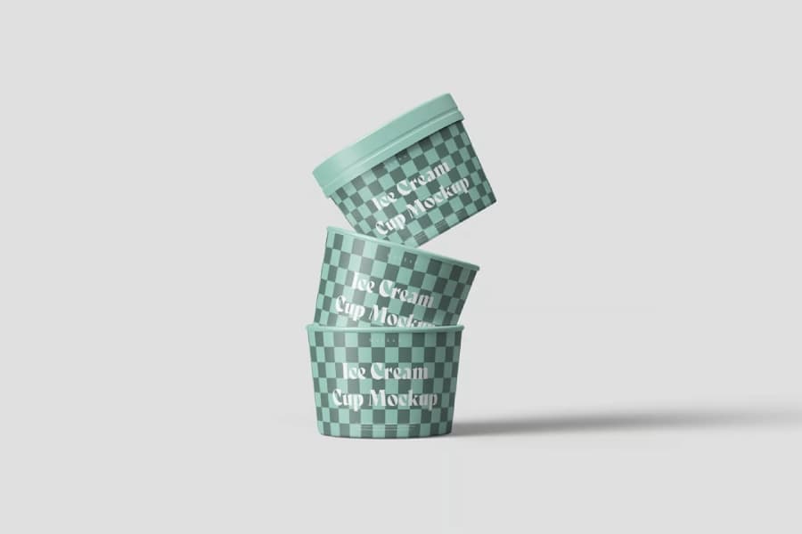 موکاپ فنجان آیس کریم کد UTUGRVC — تصویر ۵