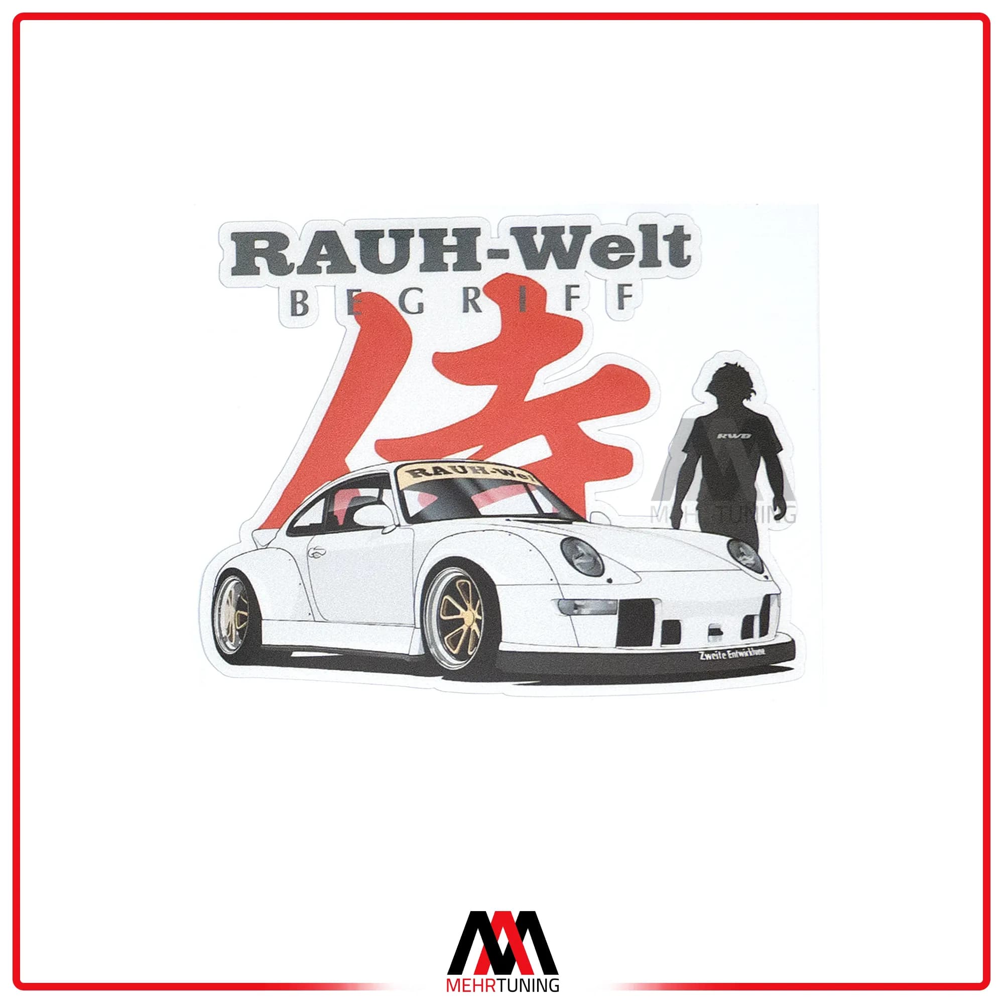 استیکر ماشین طرح پورشه 911 RWB