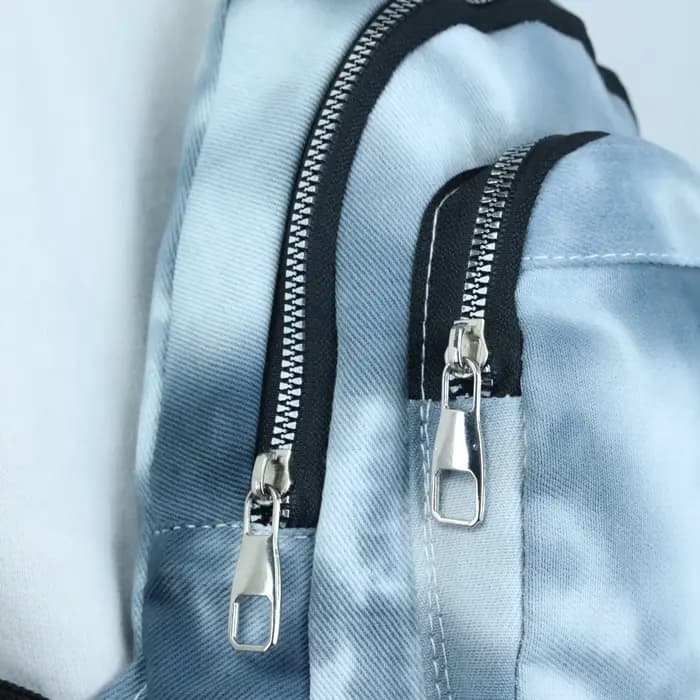 کیف بادی بگ مردانه کتان آبرنگی سفید طوسی — تصویر ۳