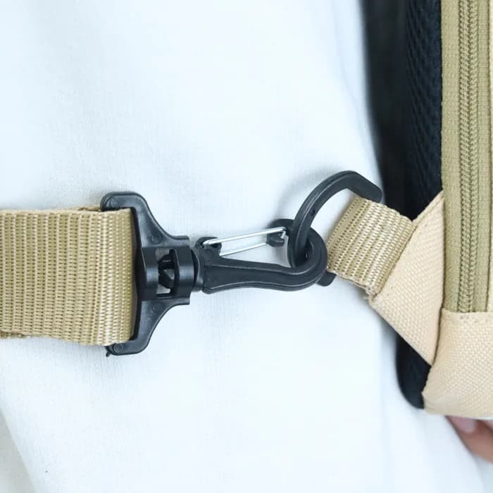 کیف بادی بگ مردانه نایک کرم کتان وارداتی — تصویر ۴