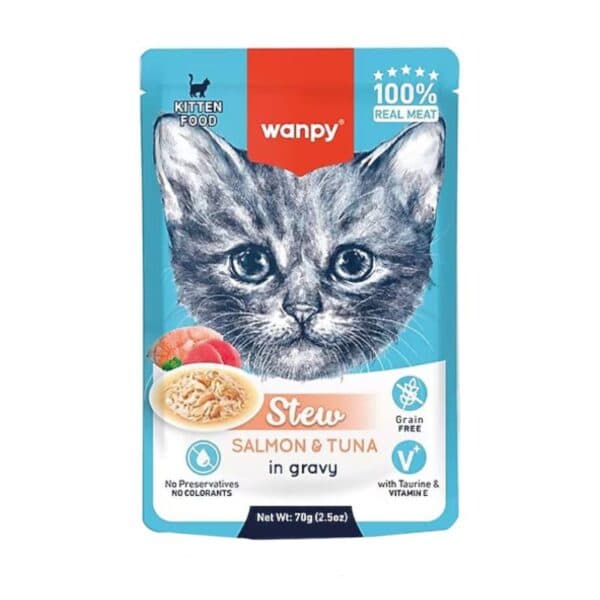 پوچ گربه خورشتی ونپی با طعم مرغ و ماهی