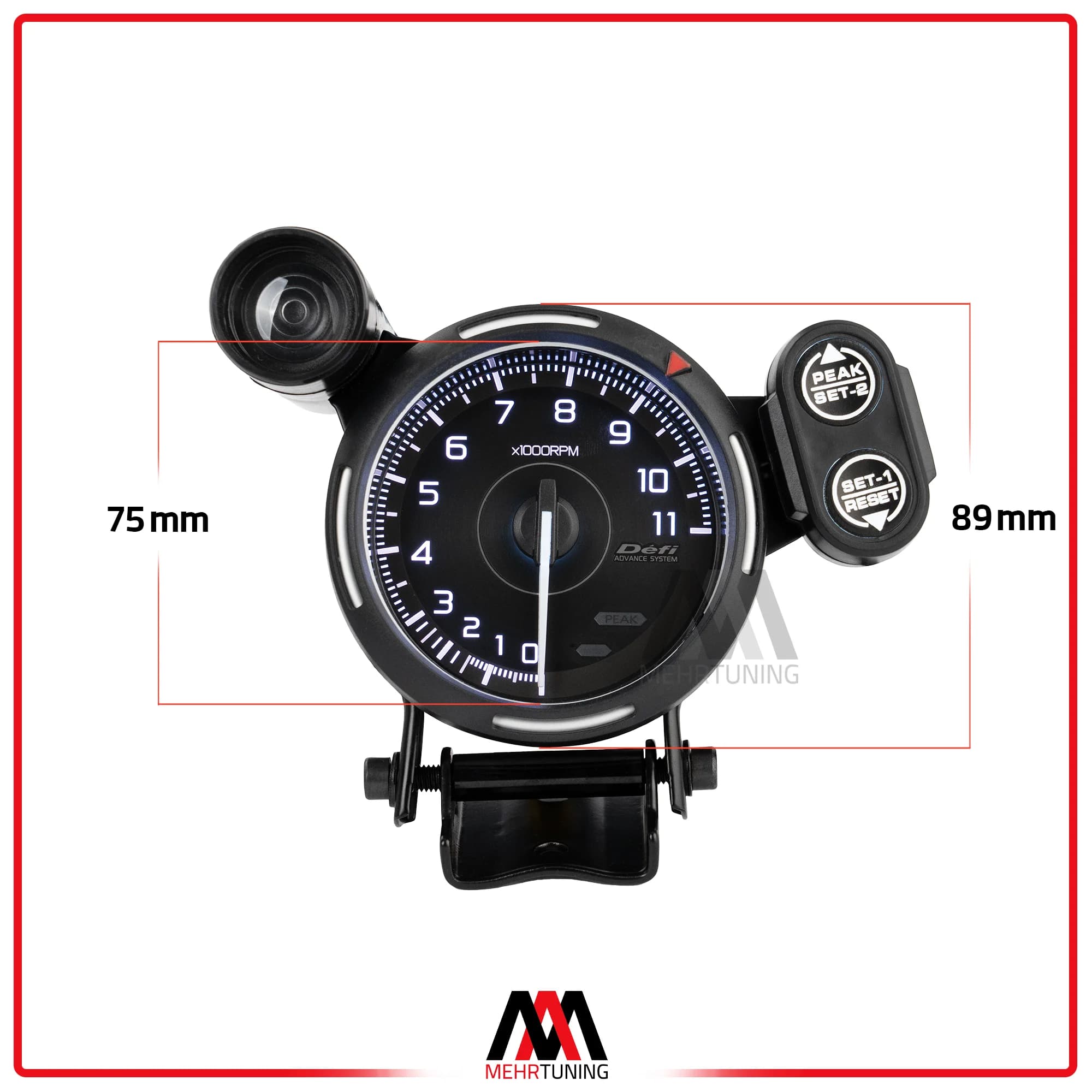 گیج دور موتور صفحه بزرگ نسل جدید دفی DF-15501 وارداتی 3.7 اینچ