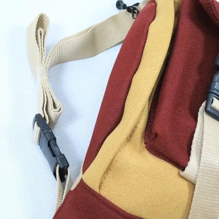 کیف بادی و کمری کنفی جیب نما کرم زرشکی — تصویر ۵