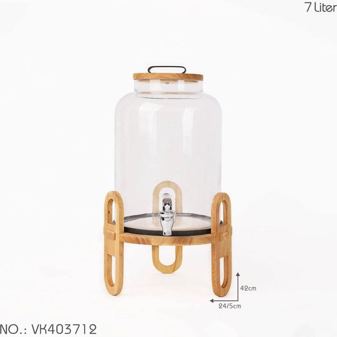 کلمن شیشه ای BVK بی وی کی پایه چوبی مدل Karizma کد VK403712