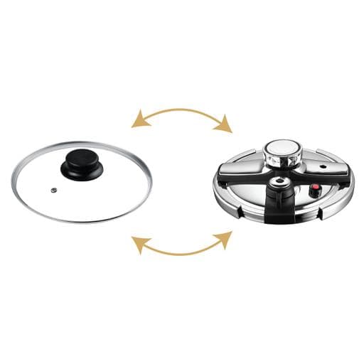 زودپز استیل زیو مدل ZPC-1655-09 با دو قابلمه 6 و 9 لیتری — تصویر ۸