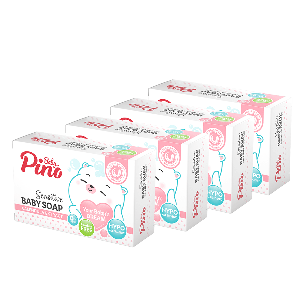 پکیج ۴عددی صابون کرمی پینوبیبی ۱۰۰گرم (۳ + ۱هدیه)
