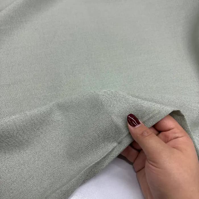 پارچه لینن رنگ سبز پاستلی — تصویر ۳
