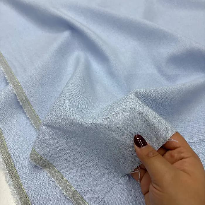 پارچه لینن رنگ آبی پاستلی — تصویر ۳