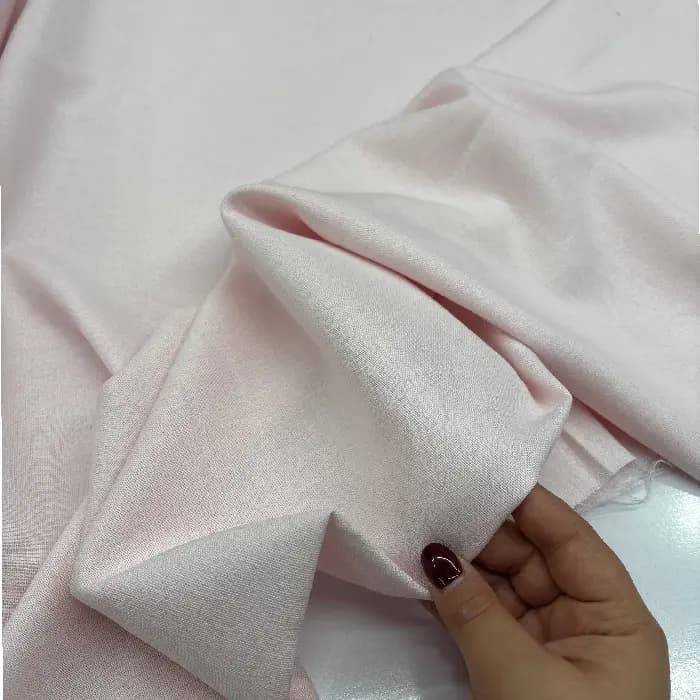 پارچه لینن رنگ صورتی پاستلی — تصویر ۴