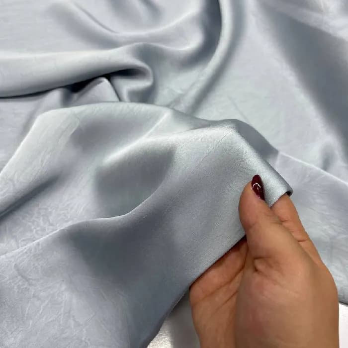 پارچه لیوسل سیلک تکسچر رنگ آبی روشن