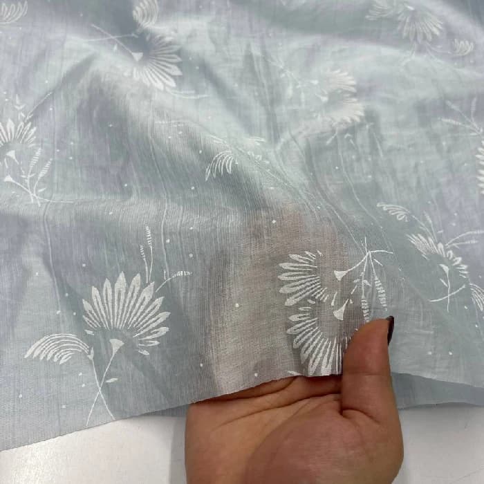پارچه پری شیشه ای طرحدار رنگ آبی پاستلی — تصویر ۵
