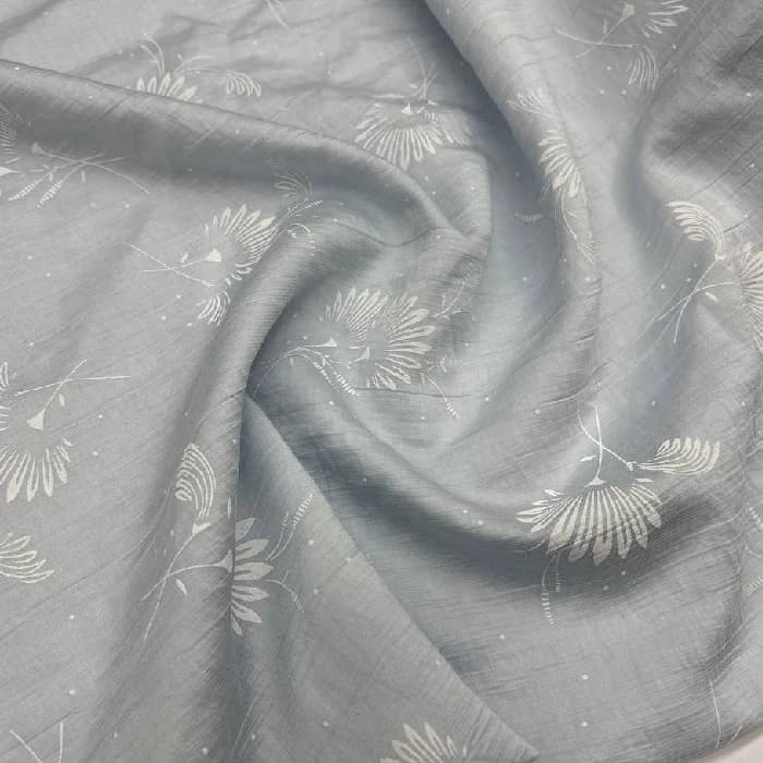 پارچه پری شیشه ای طرحدار رنگ آبی پاستلی