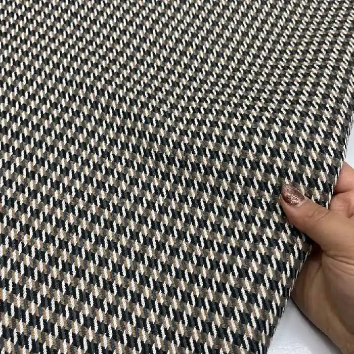 کشمیر پیچازی رنگ شتری وسفید مشکی — تصویر ۳