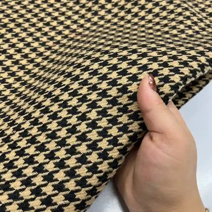 کشمیر پیچازی رنگ شتری مشکی ریز — تصویر ۲