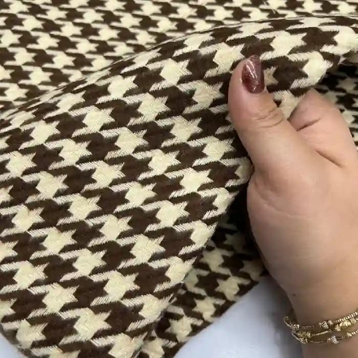 کشمیر پیچازی رنگ قهوه ای کرم — تصویر ۲