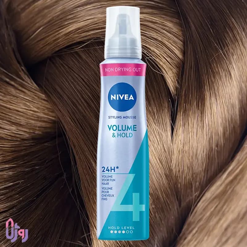 حالت‌دهنده مو نیوآ NIVEA مدل موس حجم‌دهنده و حالت‌دهنده مو Volume & Hold حجم 150 میل — تصویر ۴