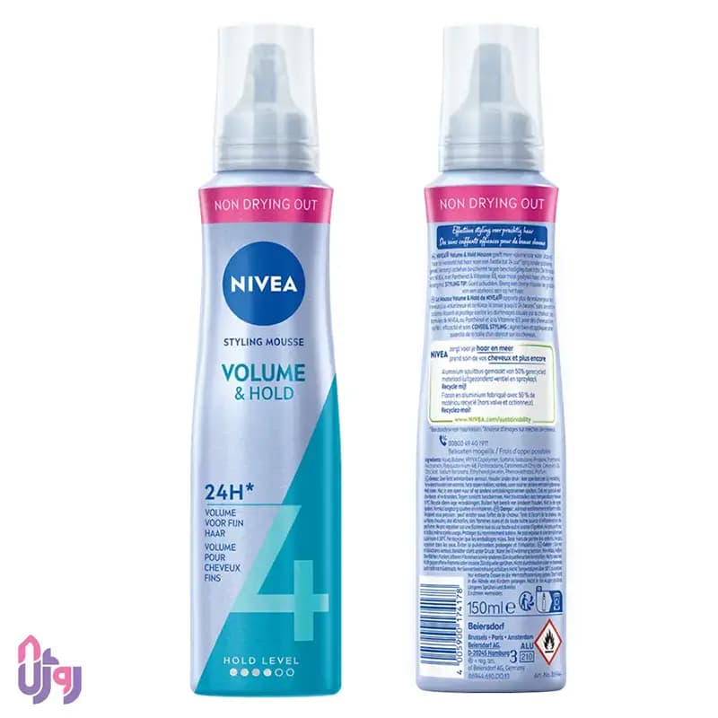 حالت‌دهنده مو نیوآ NIVEA مدل موس حجم‌دهنده و حالت‌دهنده مو Volume & Hold حجم 150 میل — تصویر ۵