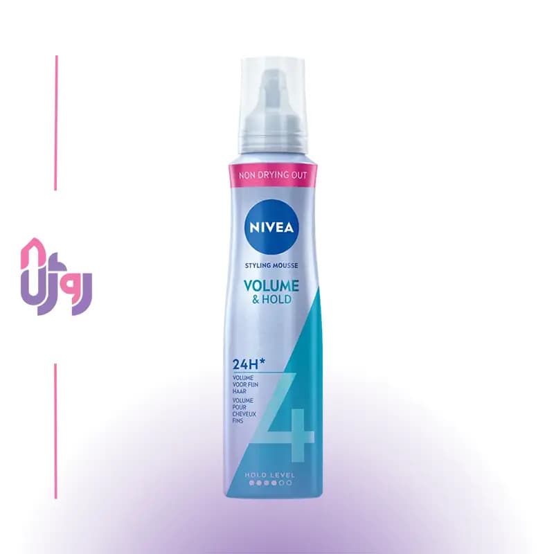 حالت‌دهنده مو نیوآ NIVEA مدل موس حجم‌دهنده و حالت‌دهنده مو Volume & Hold حجم 150 میل