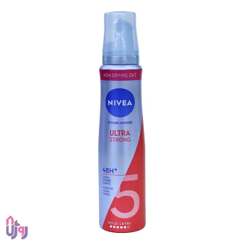 حالتدهنده مو نیوآ NIVEA مدل موس حالتدهنده و حجم دهنده فوق قوی مو Ultra Strong Styling Mousse با قدرت نگهدارندگی 5 حجم 150 میل — تصویر ۵
